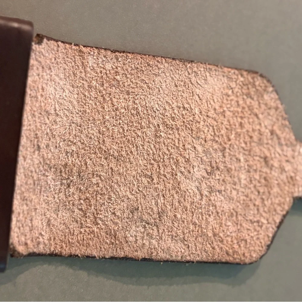 Handcrafted Brown Leather Phone Case, metal hardware, pre-owned but not used.